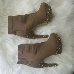 Tan Studded Booties